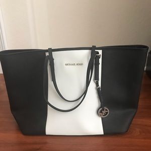 Michael Kors Black and White Tote